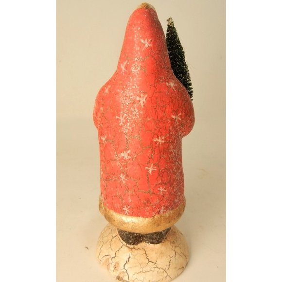 St Nickolas carved wood ornament,  6" Victorian style standing mantel ornament - Picture 2 of 6